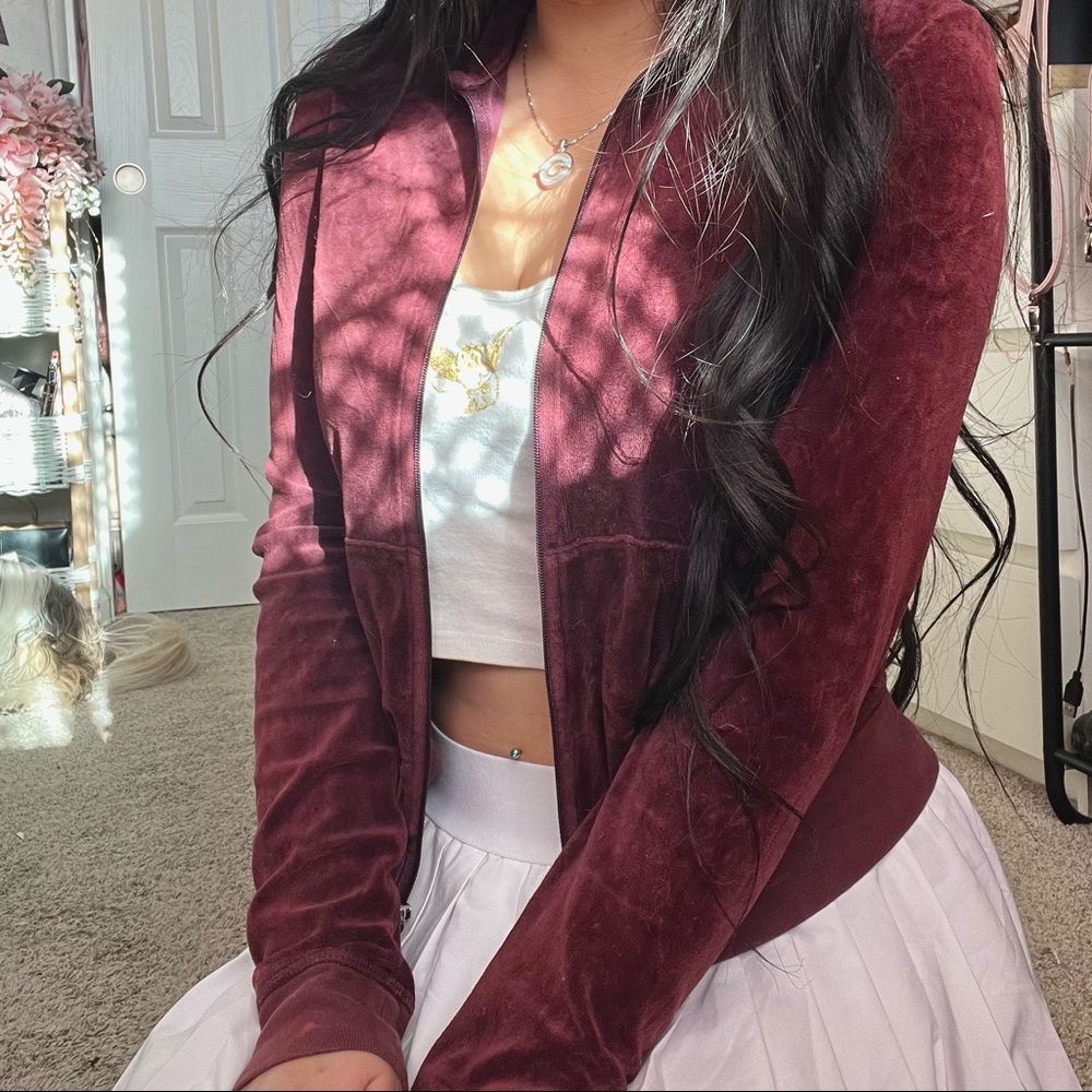♡ Vintage Juicy Couture Maroon Jacket ♡